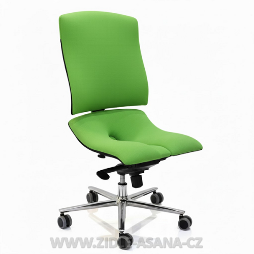 Ergonomická židle Ásana Steel Basic Textil, Lime Green